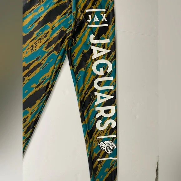 NFL Football Team Apparel Jacksonville Jaguars Stripes Women's Leggings Size S - Picture 2 of 9